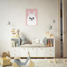 Last inn bildet i Galleri-visningsprogrammet, Alpakkaen - Plakat - Poster - Til Barnerommet - Kunst - Dyr - 50x70