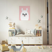 Last inn bildet i Galleri-visningsprogrammet, Alpakkaen - Plakat - Poster - Til Barnerommet - Rosa - 60x80