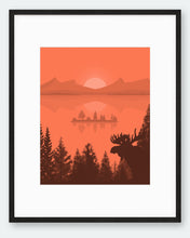 Last inn bildet i Galleri-visningsprogrammet, Elg i solnedgang | Digital Kunst | Plakat | Poster | Veggkunst
