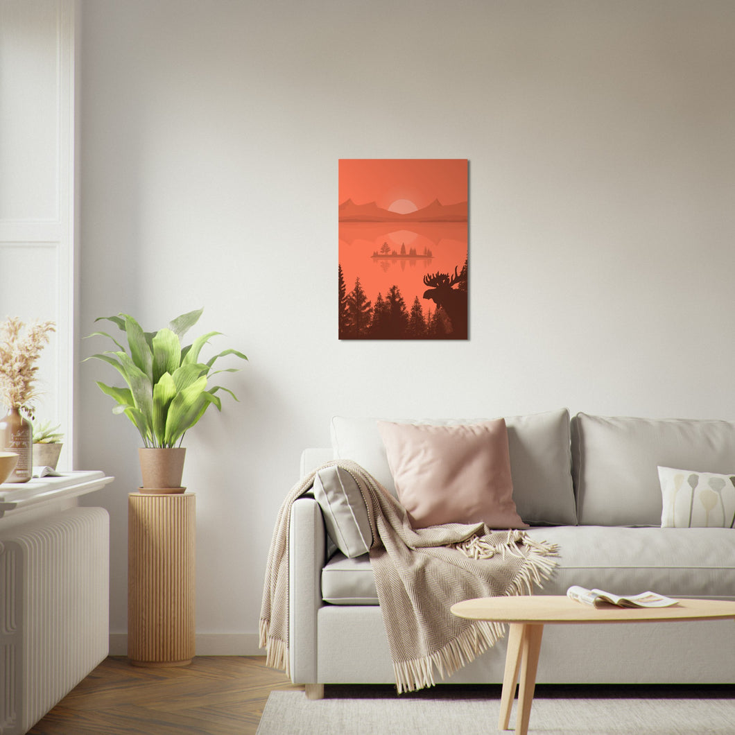 Elg i solnedgang | Plakat