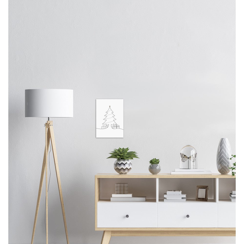Juletre Line Art No.2 | Julepynt | Plakat | Poster | Jul | Juledekorasjon