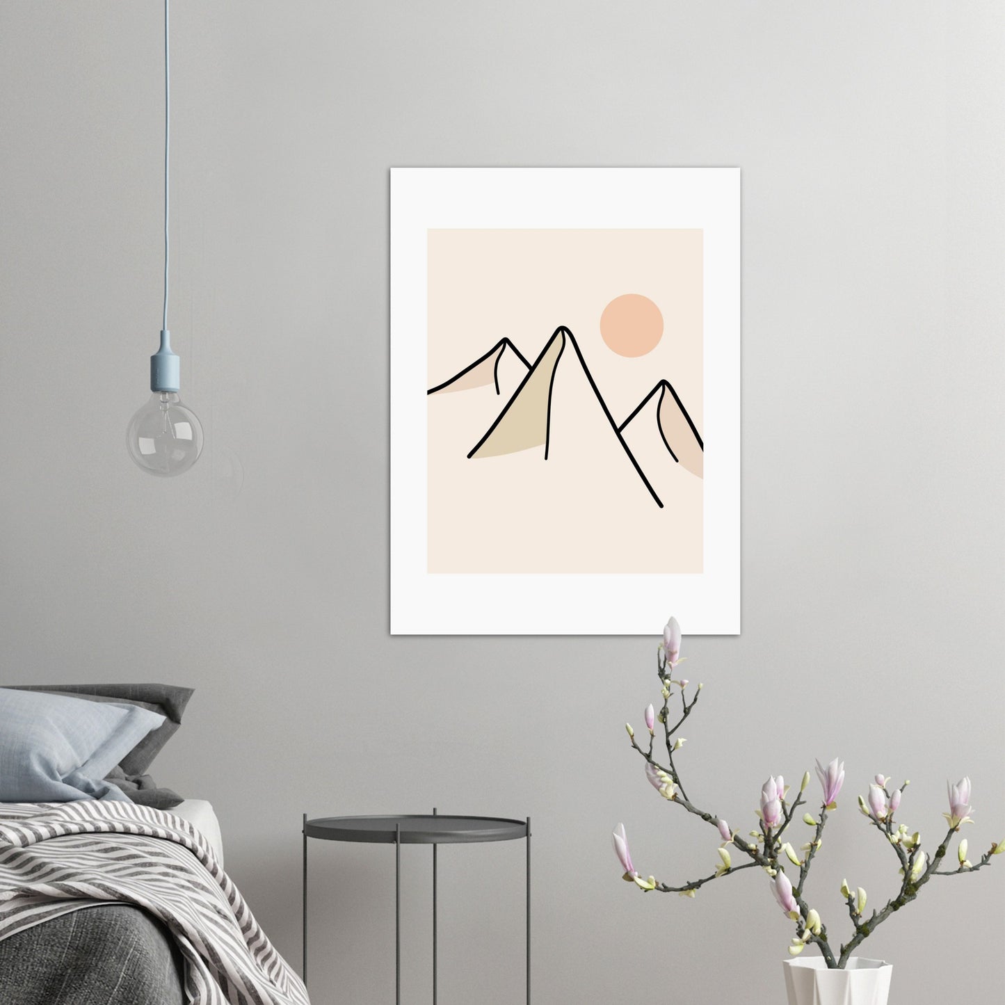 Enkelt Landskap nr.3 | Digital Kunst | Plakat | Poster | Veggkunst | Beige