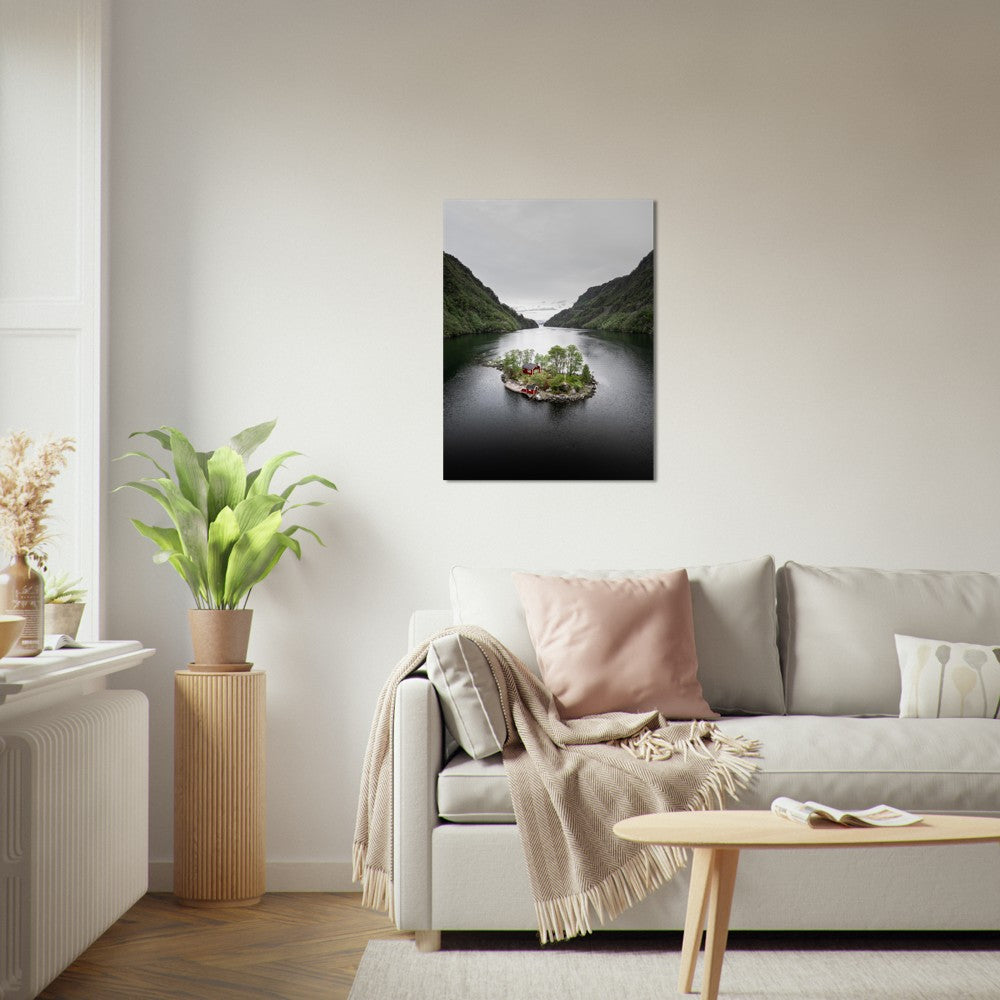 Hytten på øyen | Fotokunst | Plakat