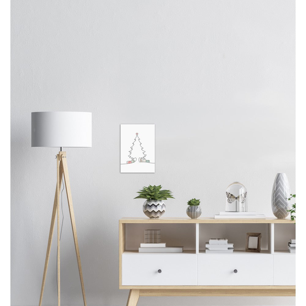 Juletre Line Art No.1 | Julepynt | Plakat