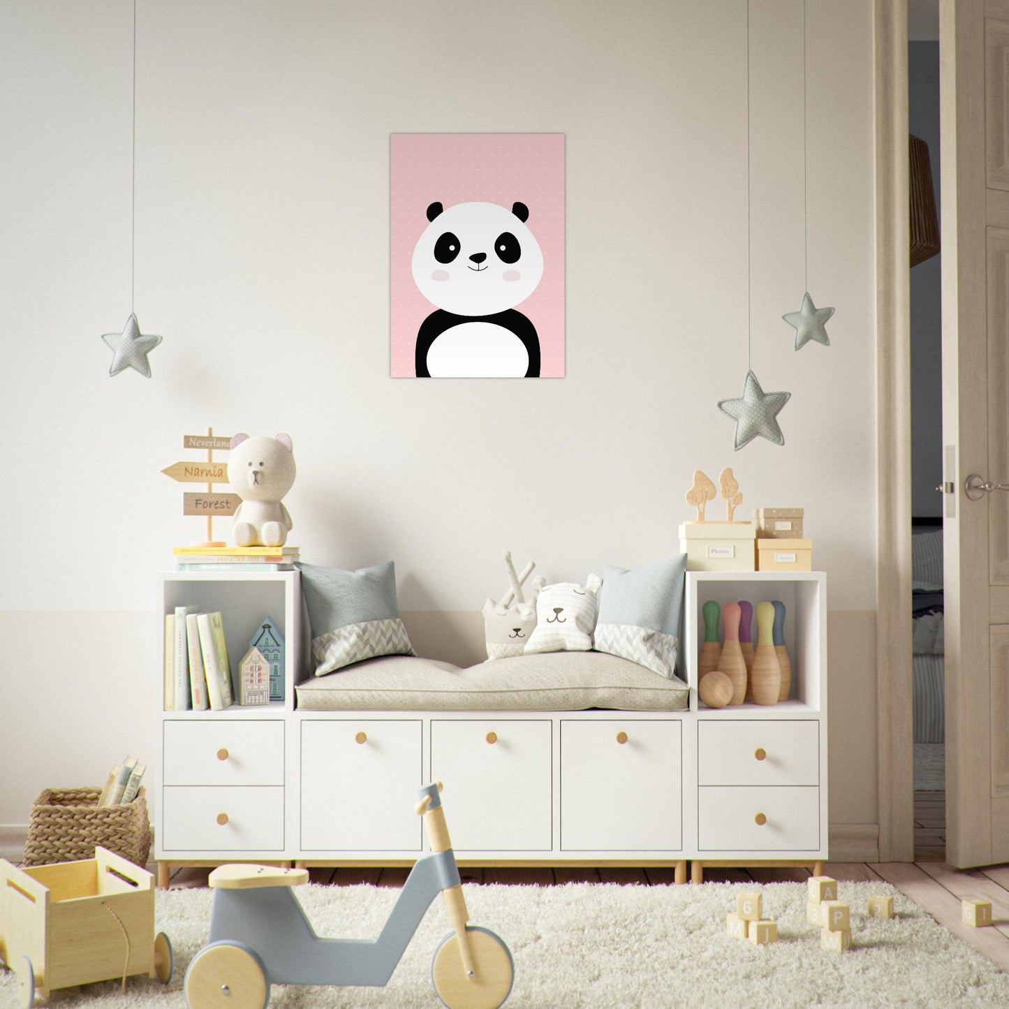Pandaen | Plakat | Rosa & Blå