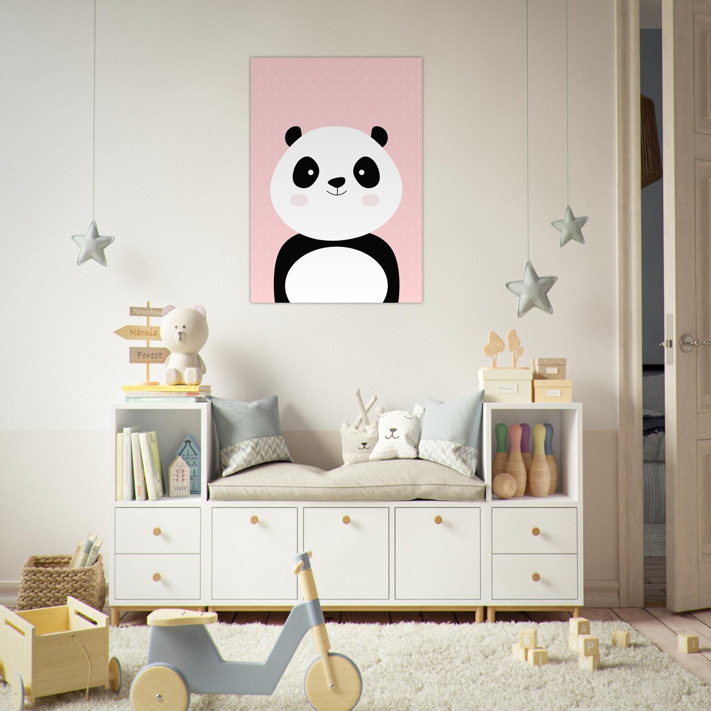 Pandaen | Plakat | Rosa & Blå