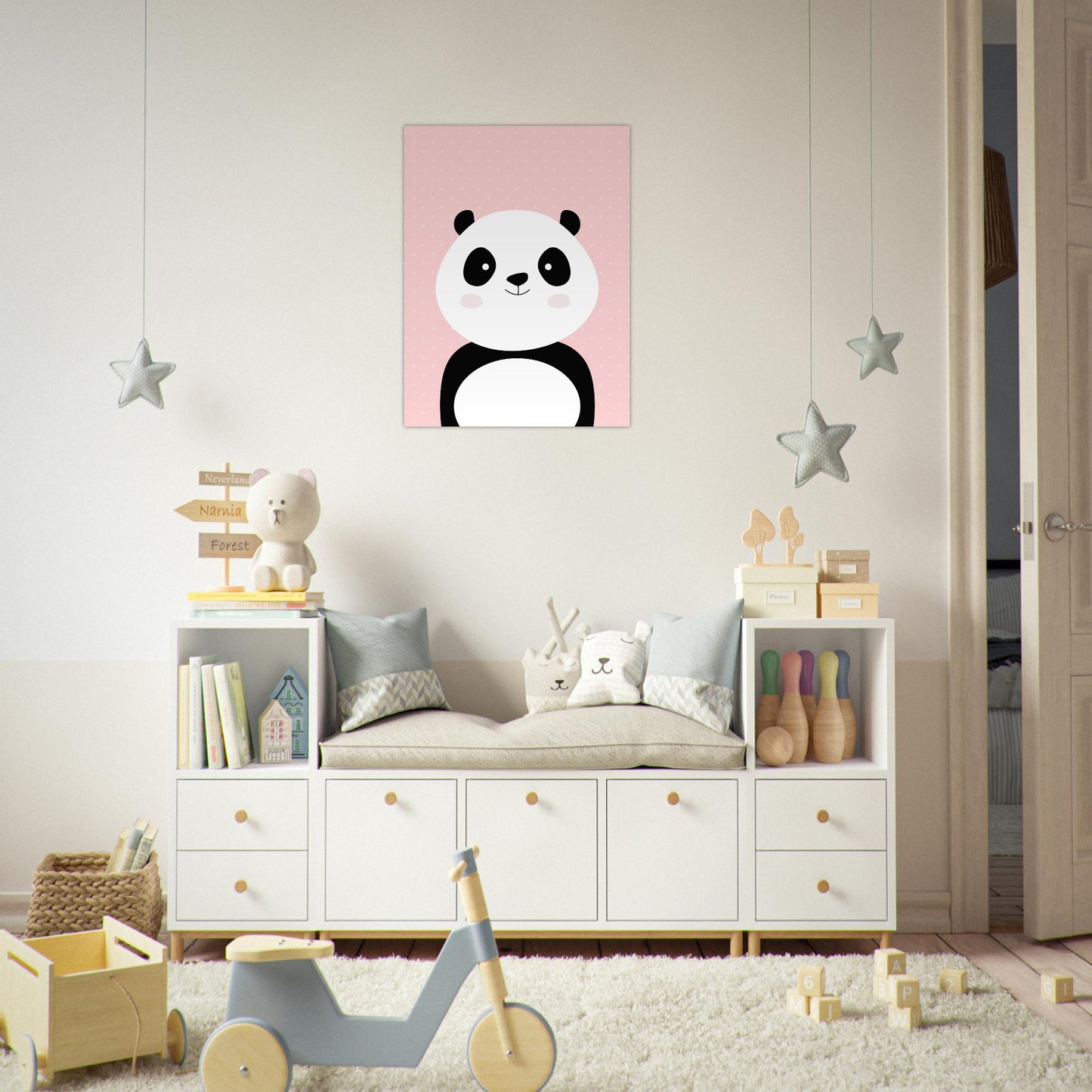 Pandaen | Plakat | Rosa & Blå
