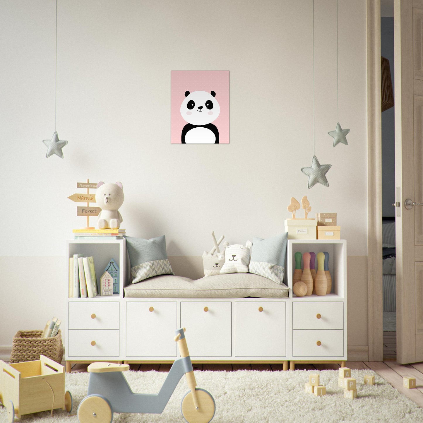 Pandaen | Plakat | Rosa & Blå