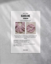 Last inn bildet i Galleri-visningsprogrammet, Løvoll Design sin Karoline scrunchie er et perfekt restegarnsprosjekt og småstrikk prosjekt
