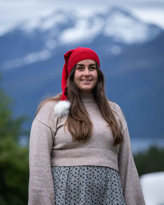 Strikkeoppskrift på Løvoll Design sin Hans Nisselue