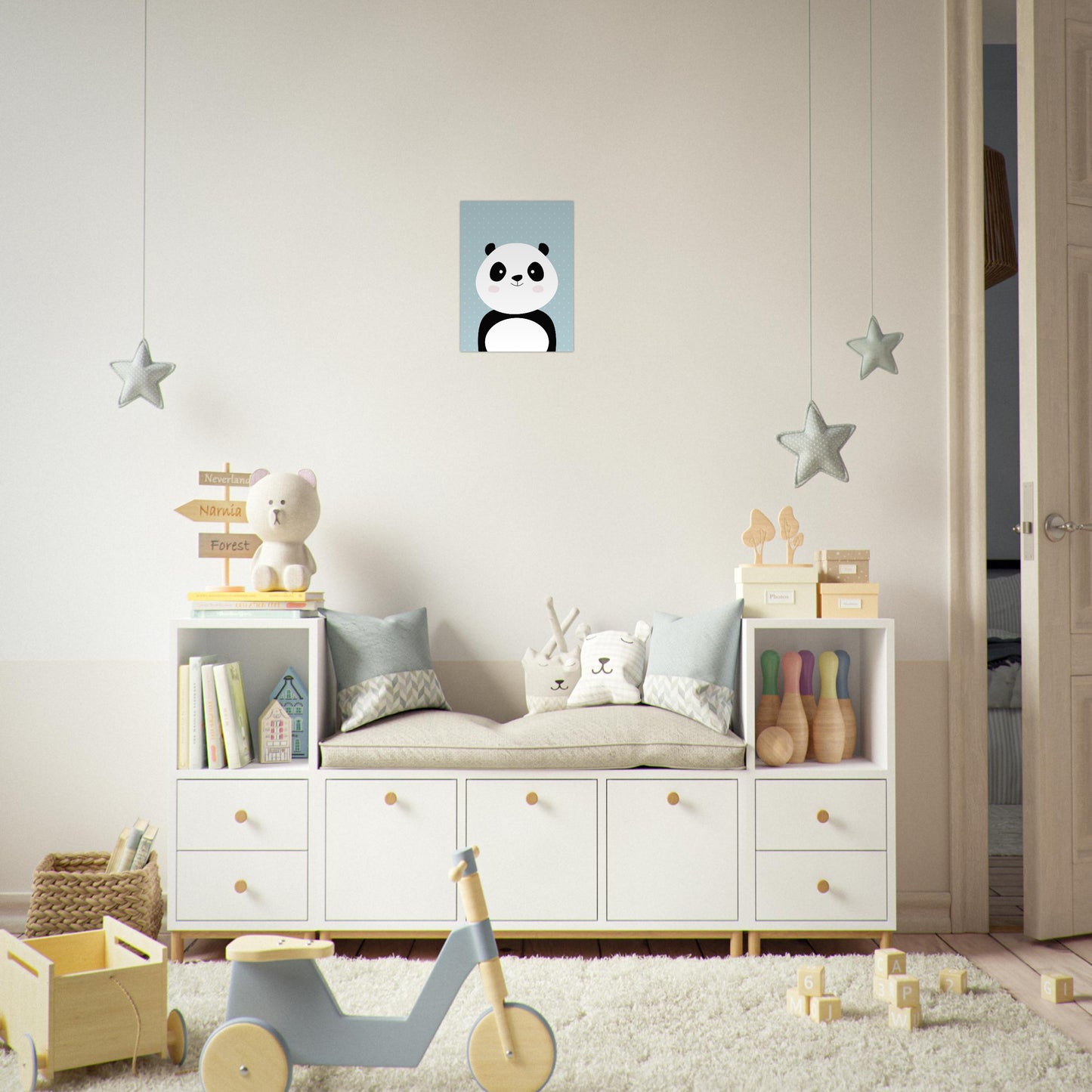 Pandaen | Plakat | Rosa & Blå