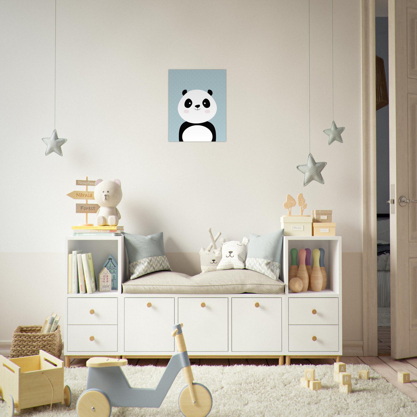 Pandaen | Plakat | Rosa & Blå