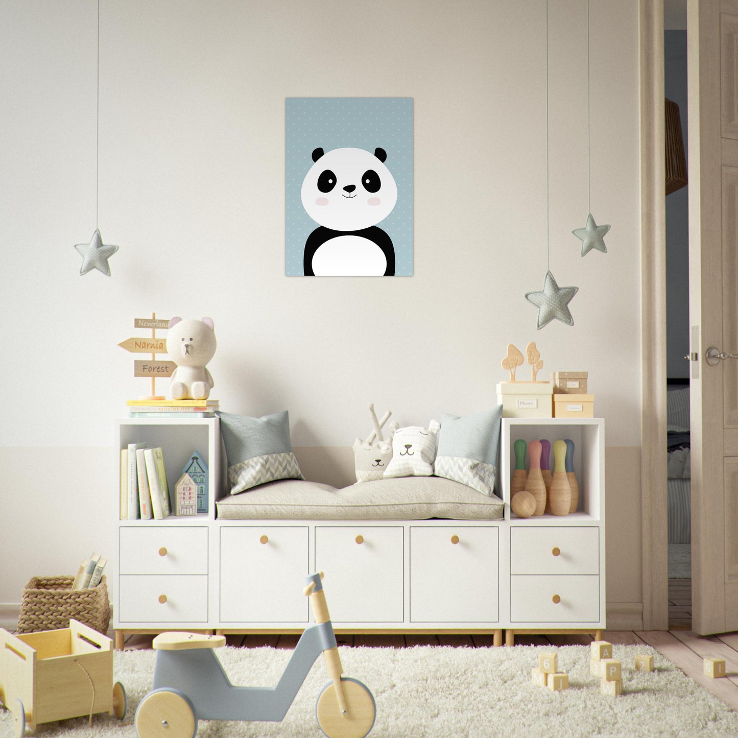 Pandaen | Plakat | Rosa & Blå