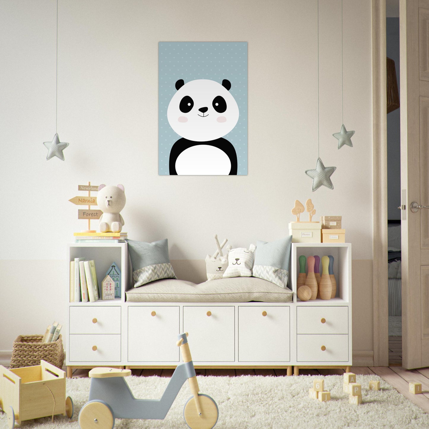 Pandaen | Plakat | Rosa & Blå