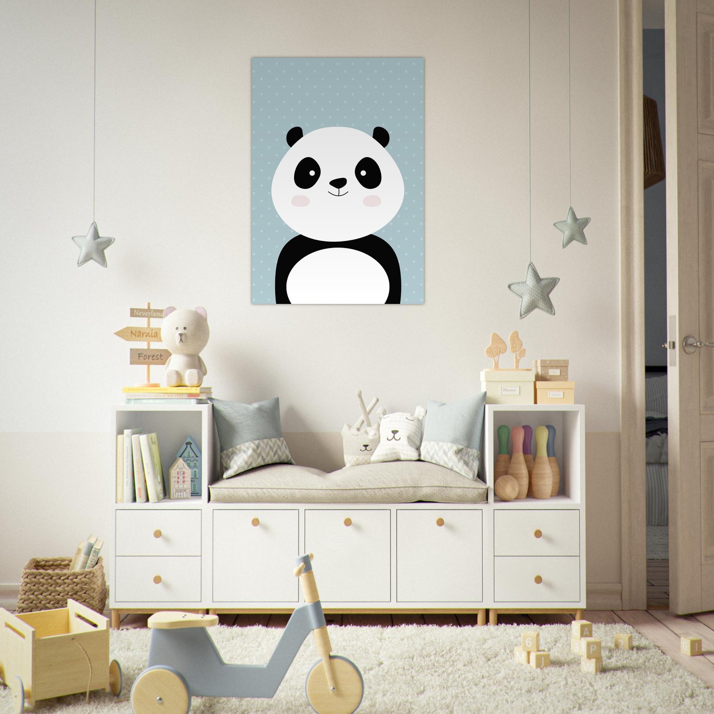Pandaen | Plakat | Rosa & Blå