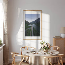 Last inn bildet i Galleri-visningsprogrammet, Foto fra Medalen, Rauma Kommune i Møre og Romsdal. Vei, dal og fossefall. Plakat - Poster
