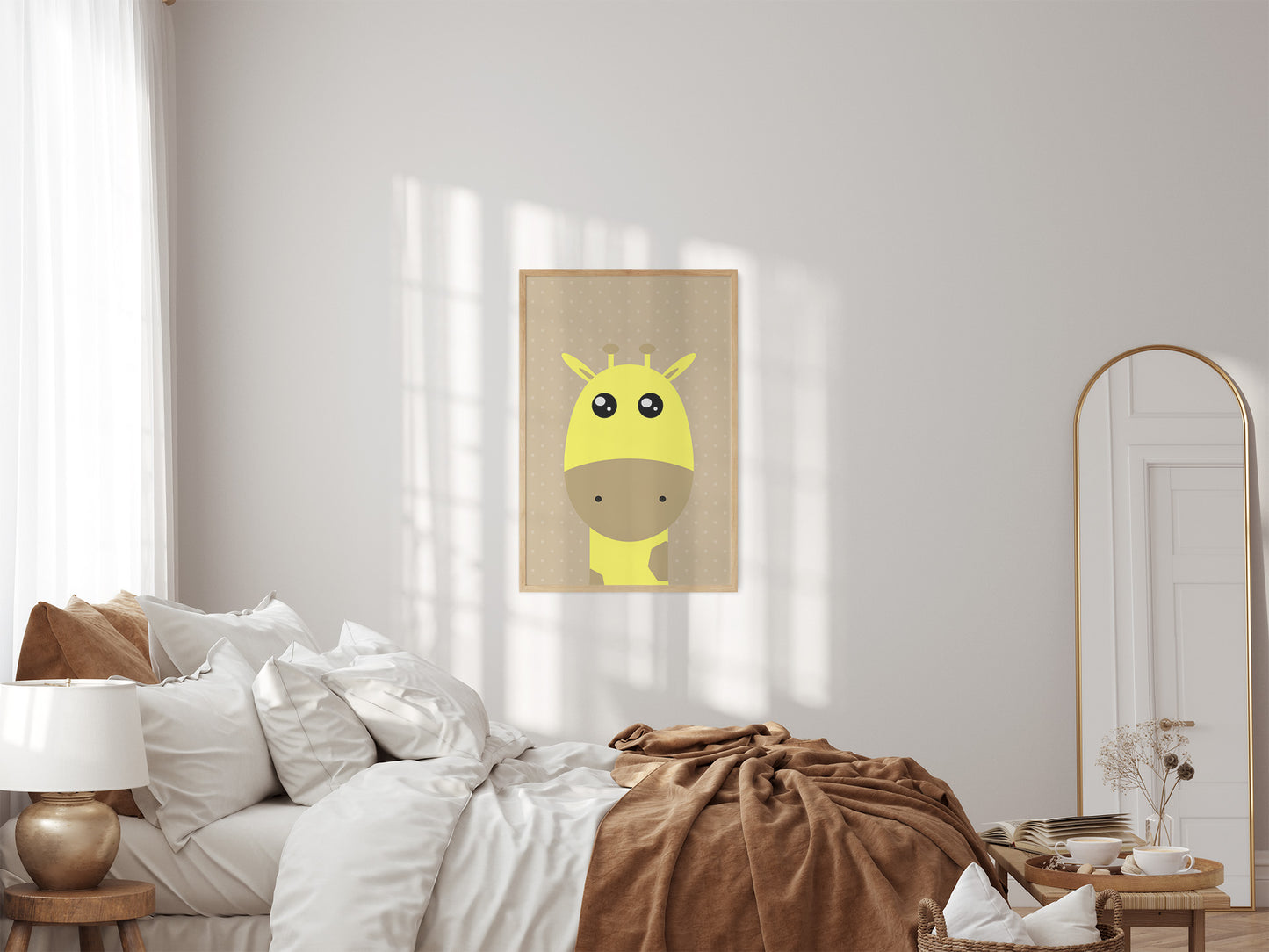 Sjiraffen - plakat - poster - barnerommet - dyr - kunst