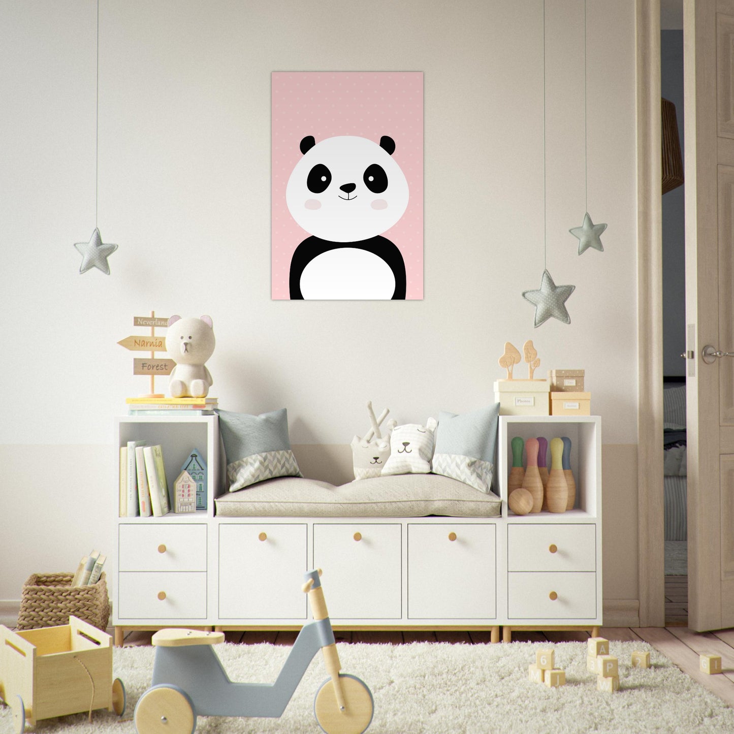 Pandaen | Plakat | Rosa & Blå