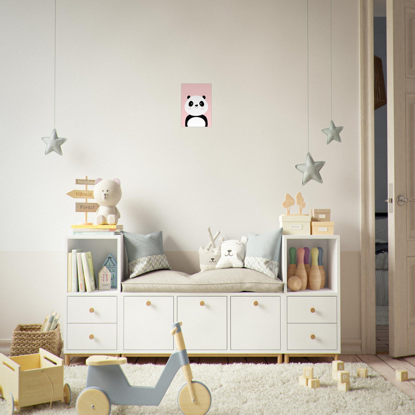 Pandaen | Plakat | Rosa & Blå