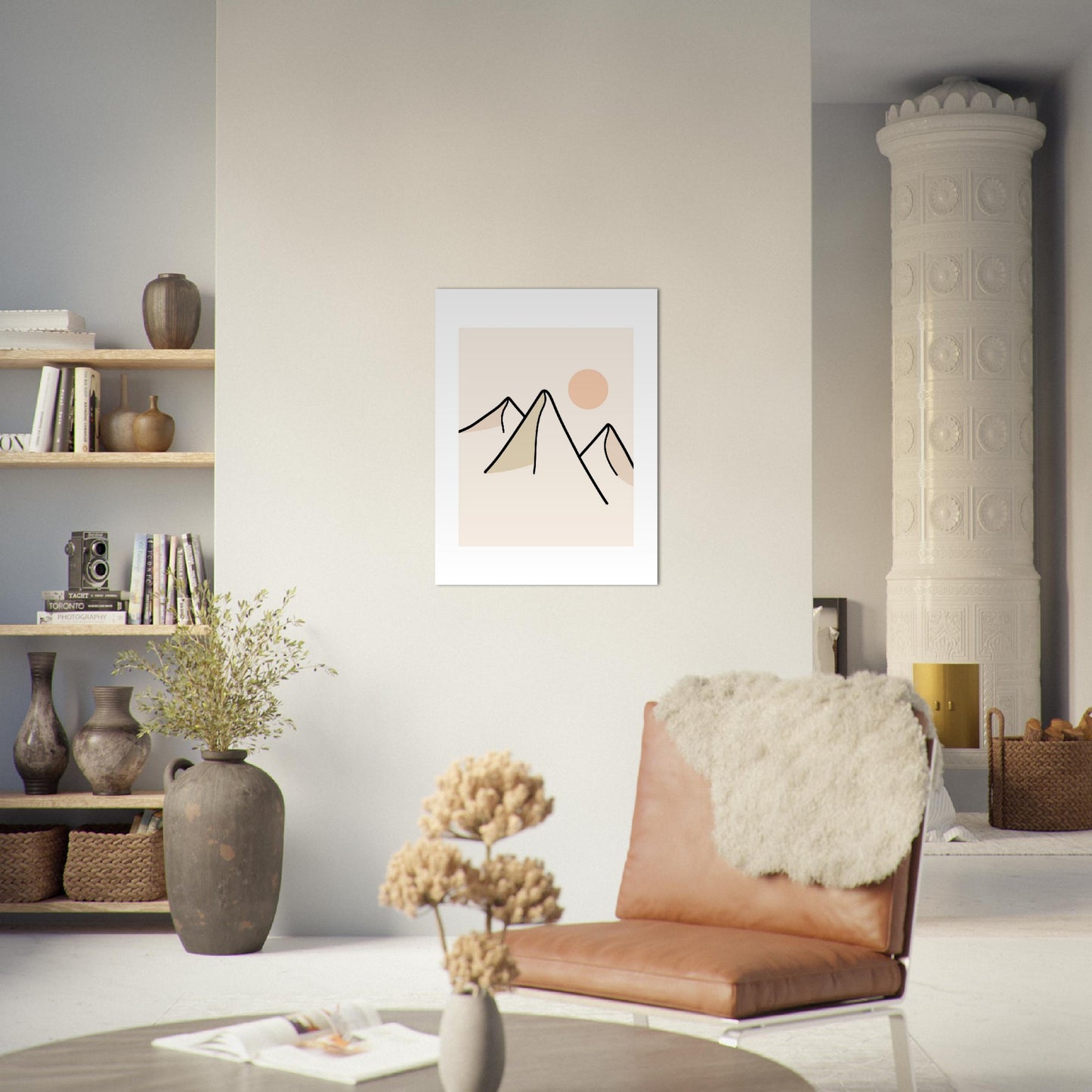 Enkelt Landskap nr.3 | Plakat | Poster | Veggkunst | Beige