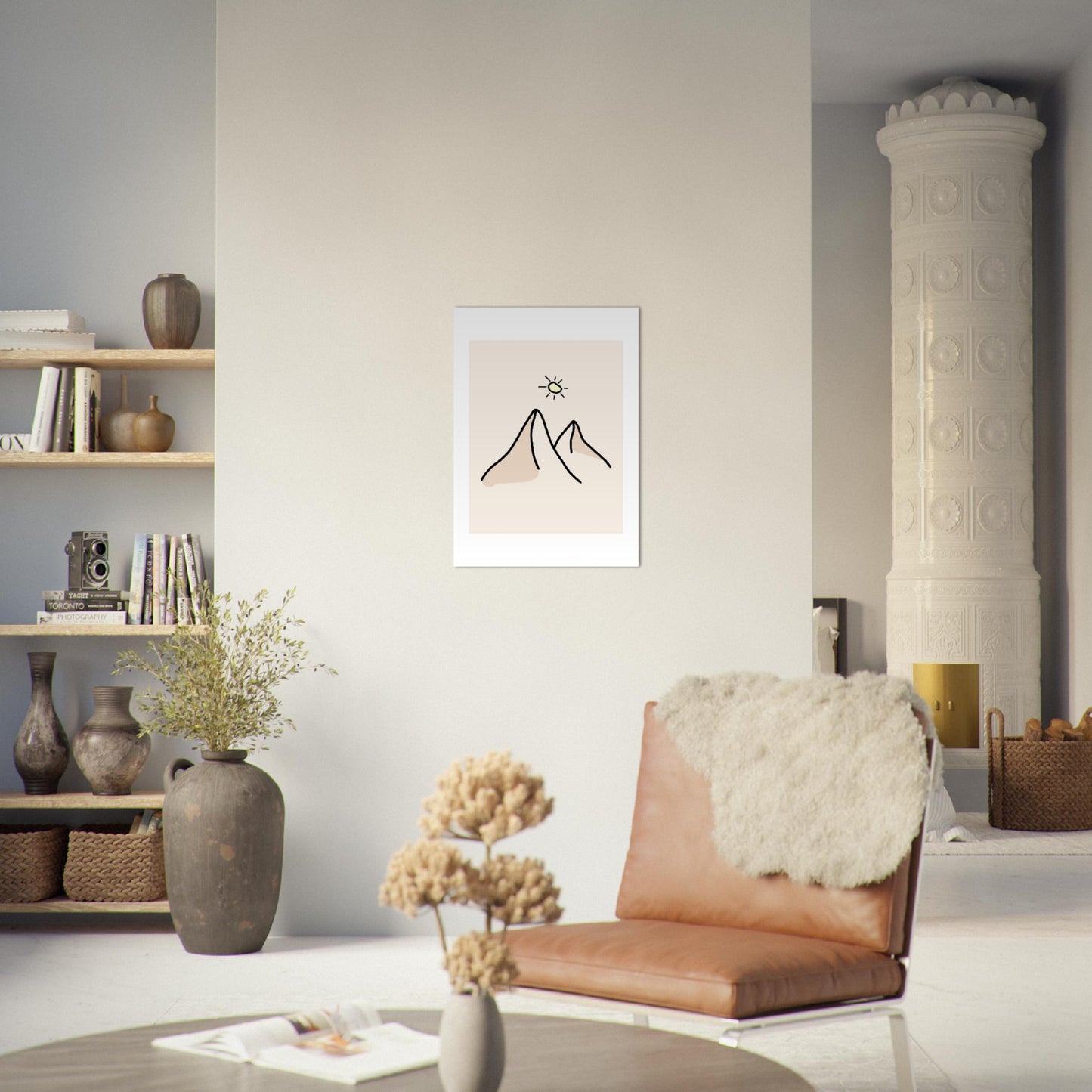 Enkelt Landskap nr.1 | Plakat | Poster | Veggkunst | Beige | Kunst