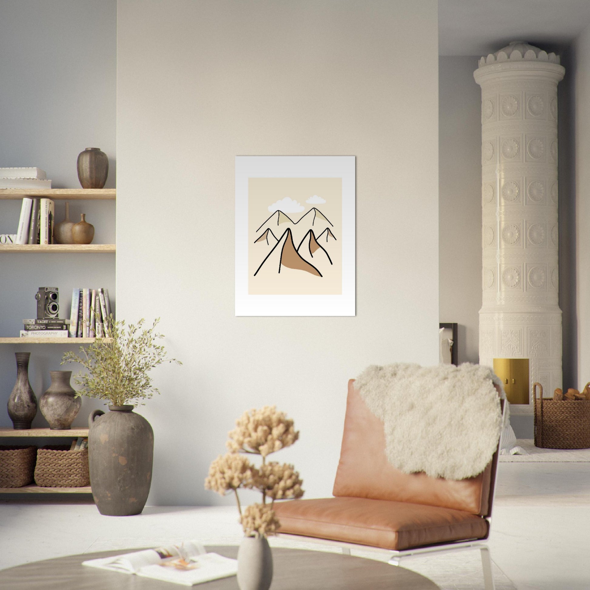 Enkelt Landskap nr.5 | Plakat | Poster | Veggkunst | Beige