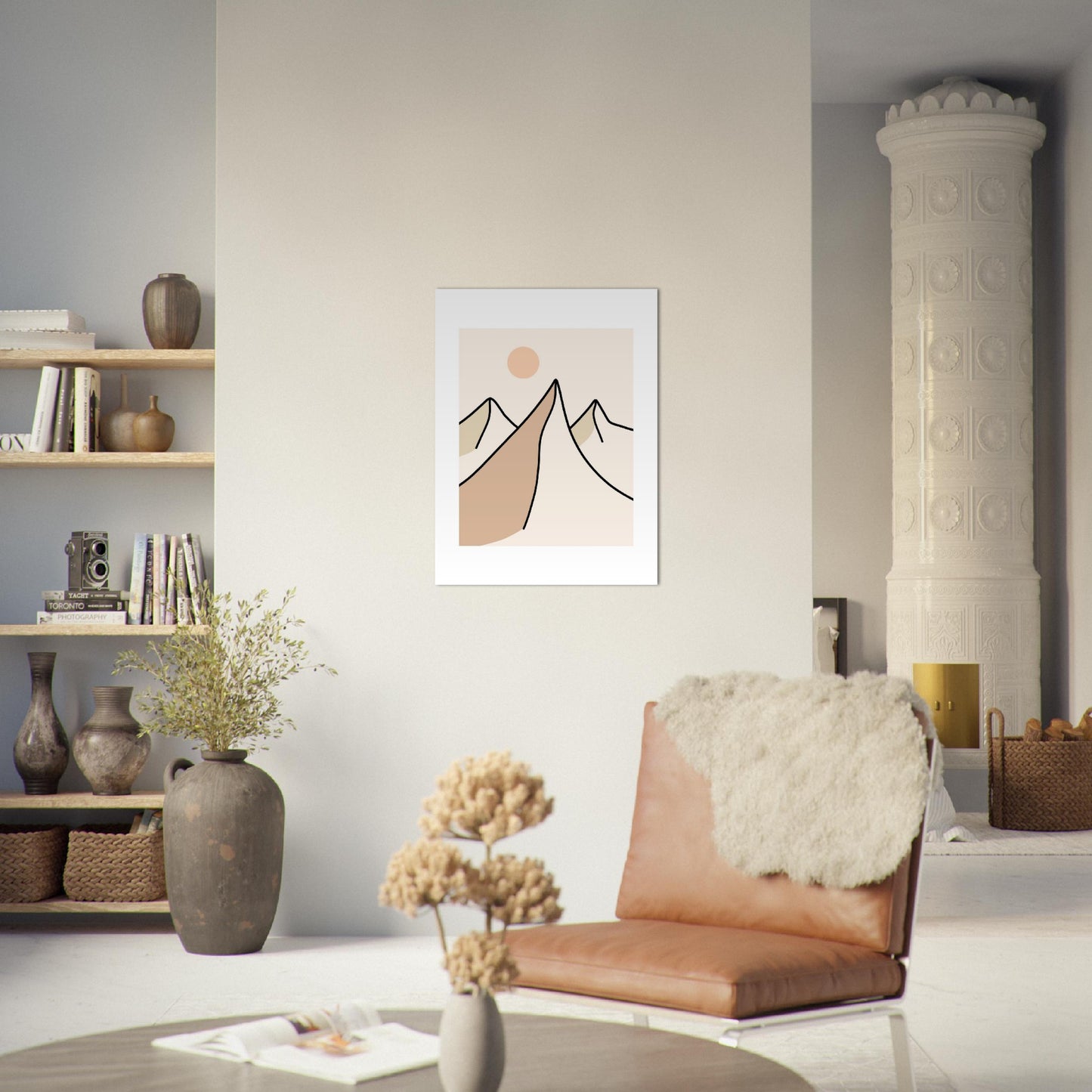 Enkelt Landskap nr.4 | Plakat | Poster | Veggkunst | Beige