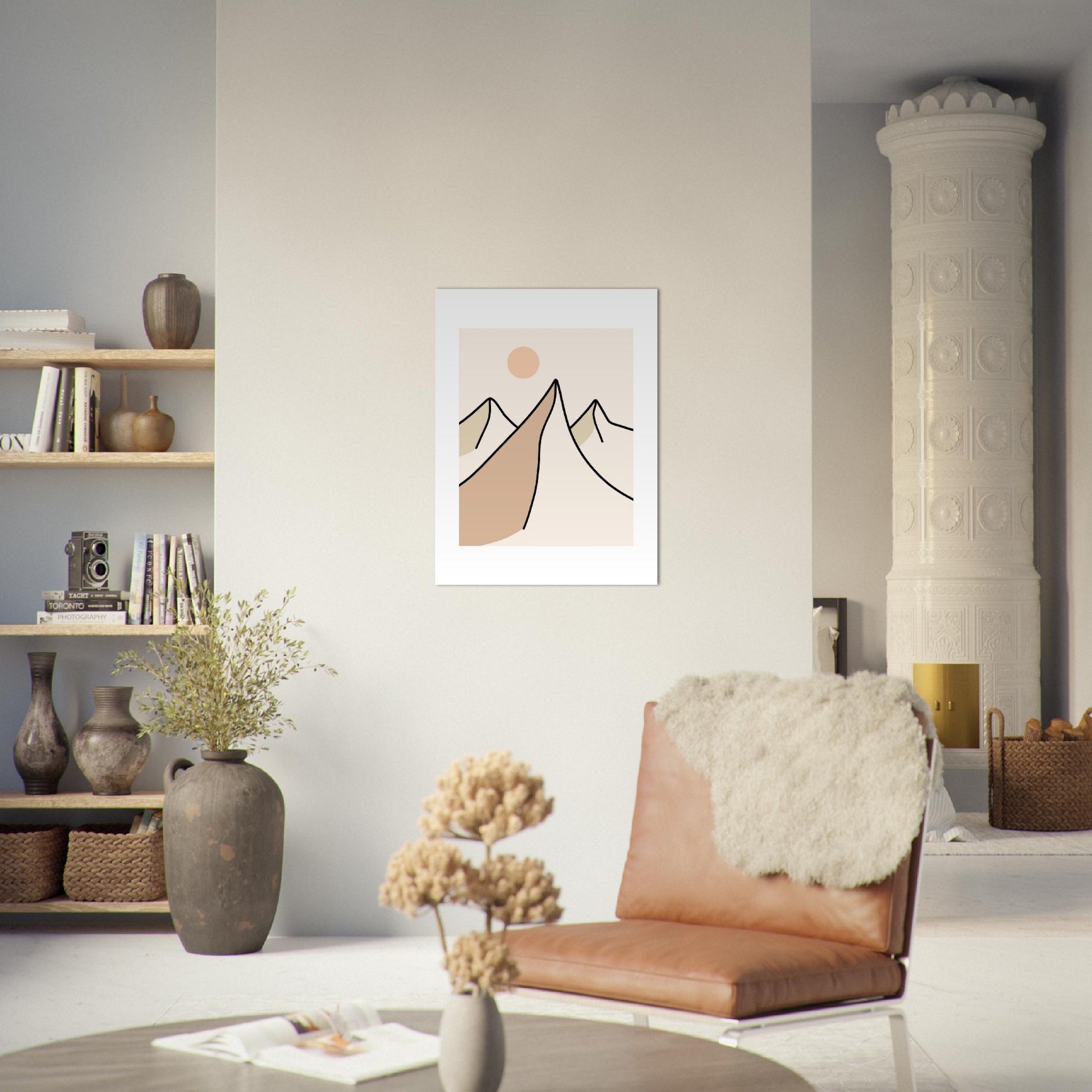 Enkelt Landskap nr.4 | Plakat | Poster | Veggkunst | Beige
