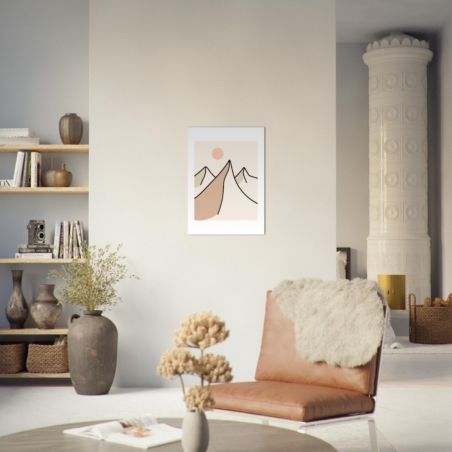 Enkelt Landskap nr.4 | Plakat | Poster | Veggkunst | Beige