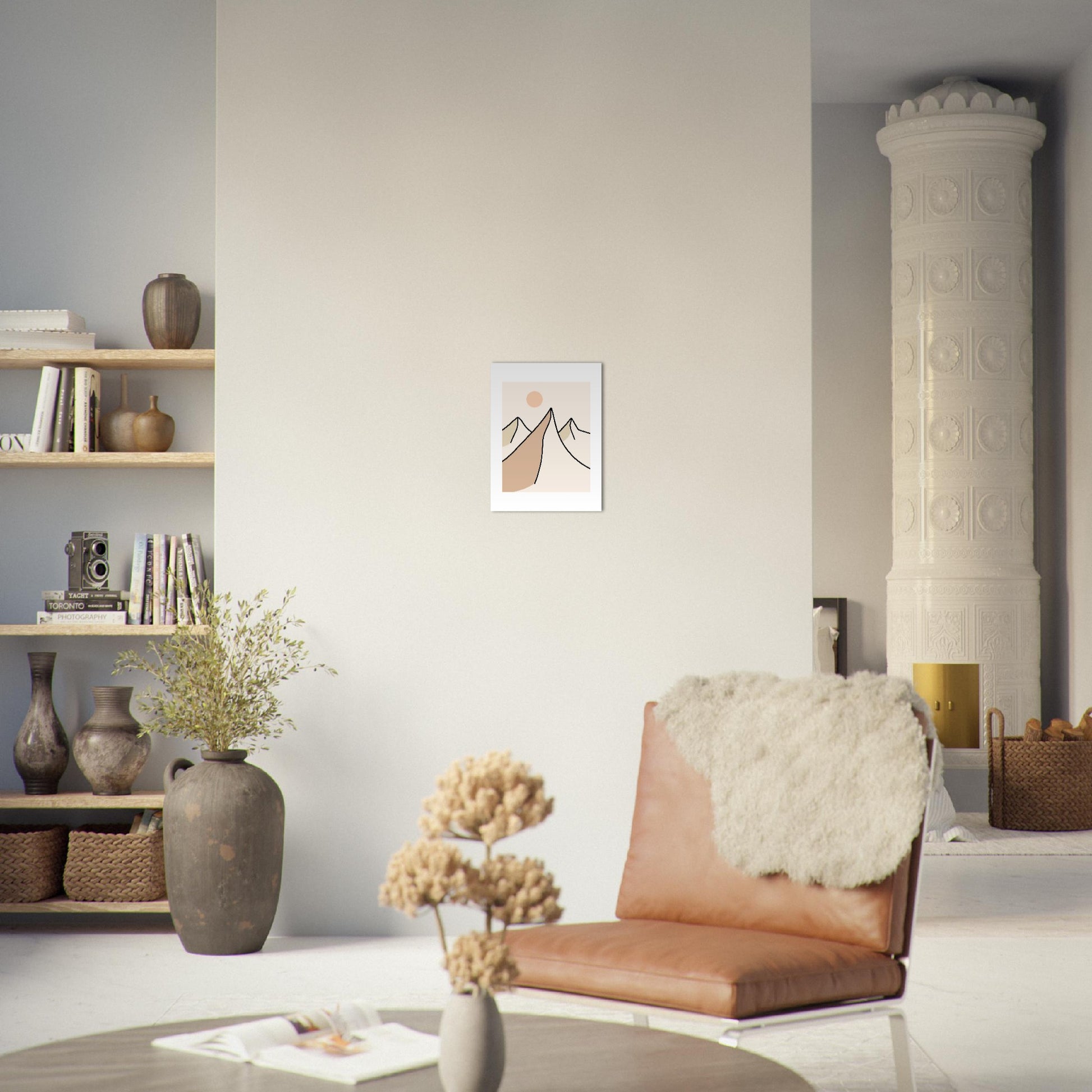 Enkelt Landskap nr.4 | Plakat | Poster | Veggkunst | Beige