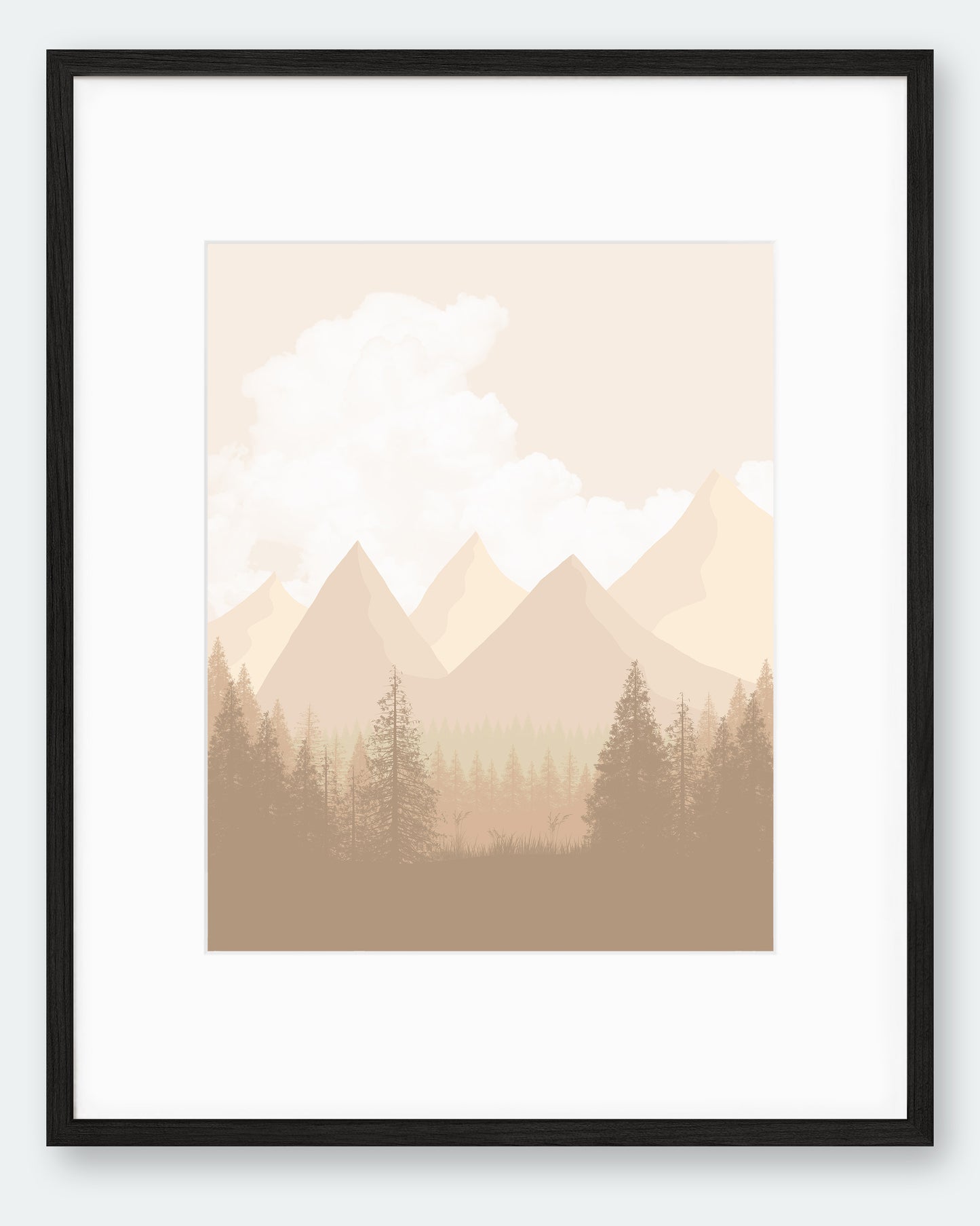 Beige landskap nr.1 | Digital Kunst | Plakat | Poster | Veggkunst