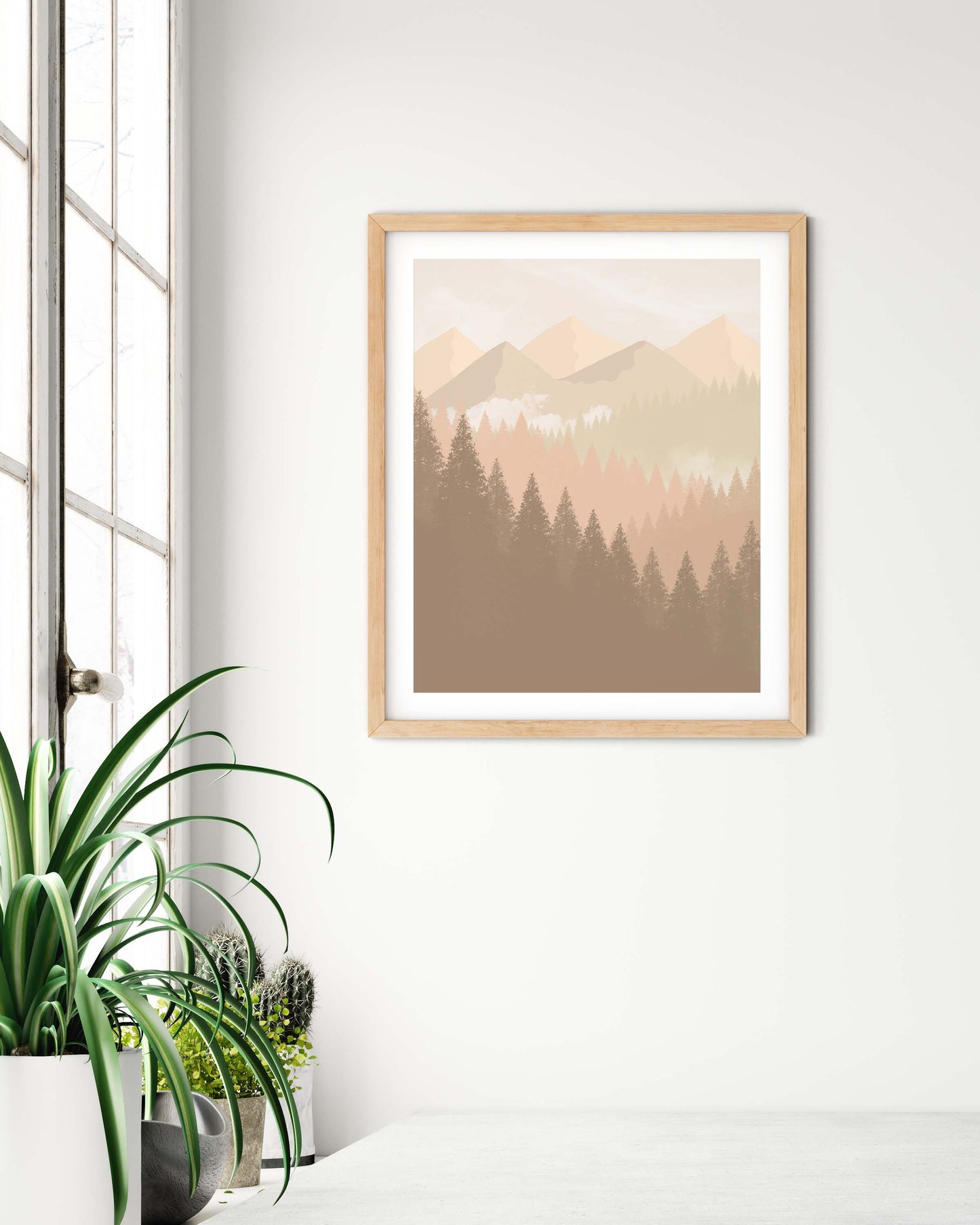 Beige Landskap nr.5 | Digital Kunst | Plakat | Poster | Veggkunst | Beige