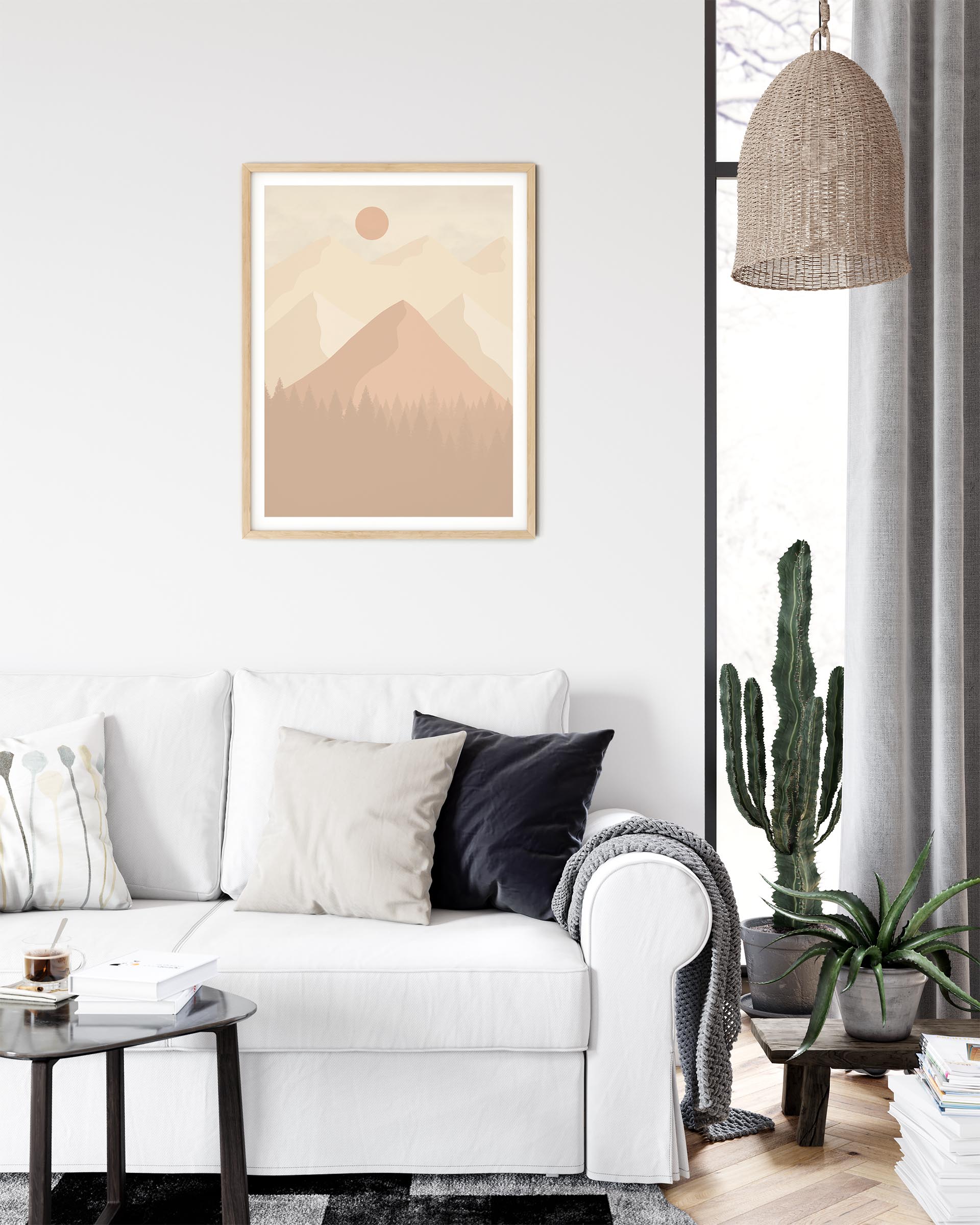 Beige Landskap nr.7 | Digital Kunst | Plakat | Poster | Veggkunst | Beige