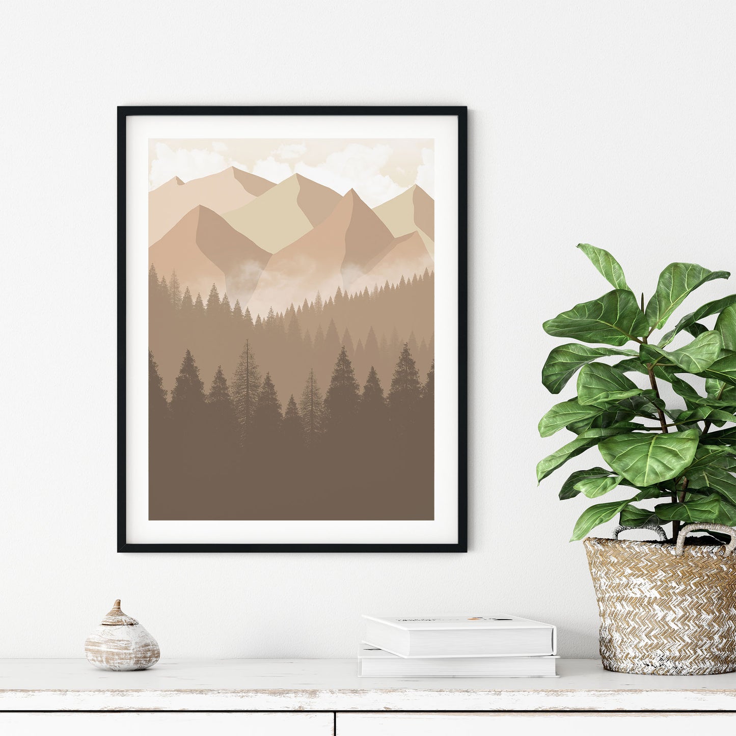 Beige Landskap nr.8 | Beige | Plakat | Poster | Veggkunst 