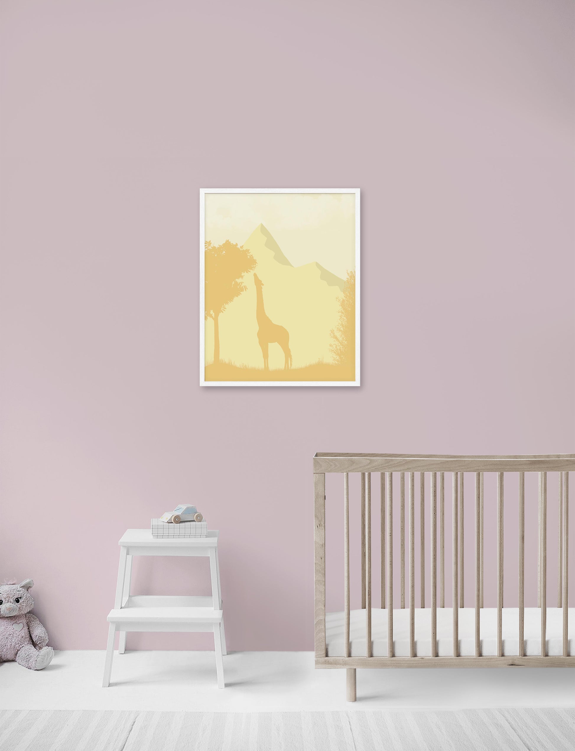 Sjiraff - Landskap | Kunst for barn | Plakat | Poster | Veggkunst