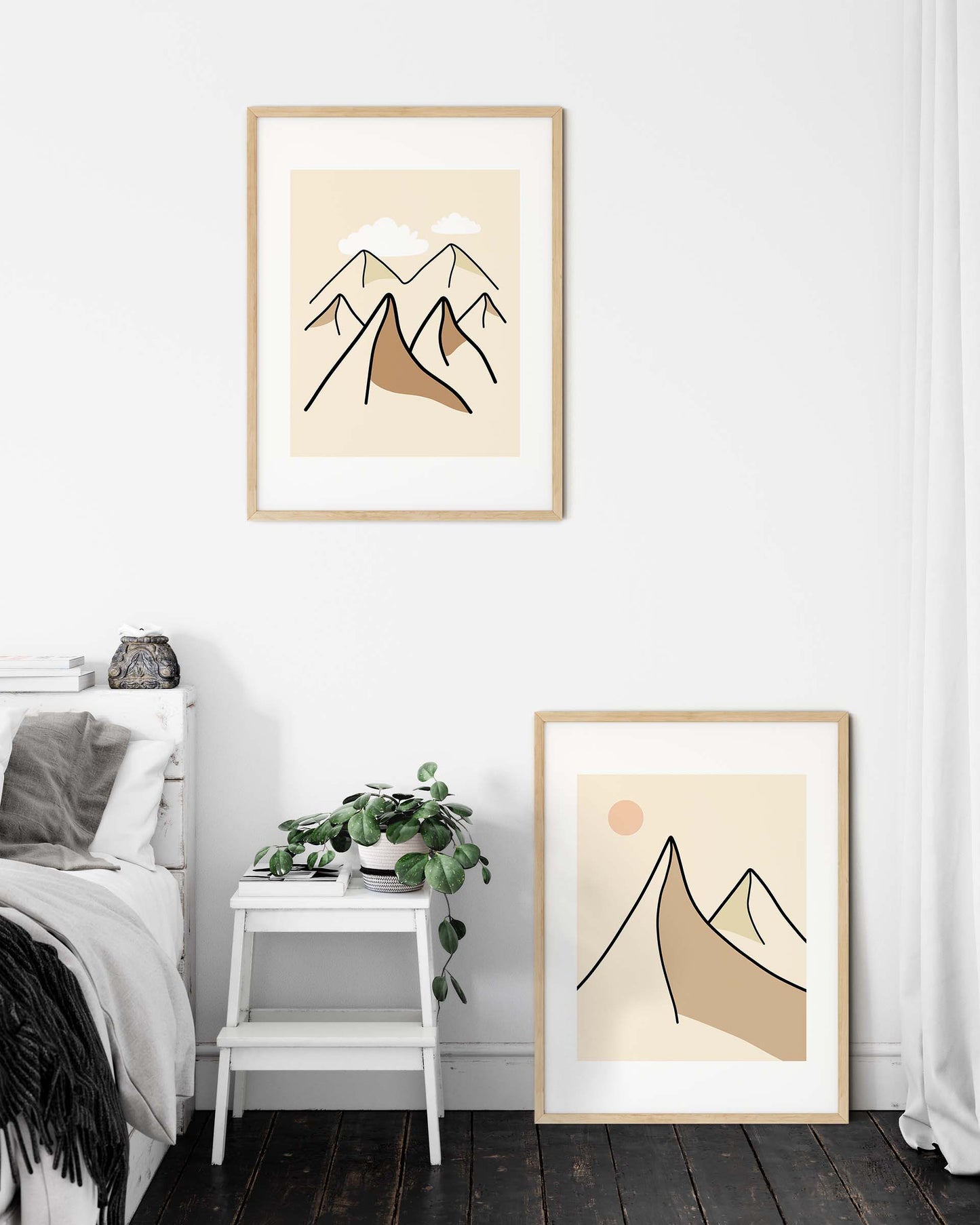 Enkelt Landskap nr.5 | Digital Kunst | Plakat | Poster | Veggkunst | Beige