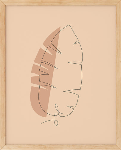 Bananblad | Line Art | Poster | Plakat | Beige | Kunst