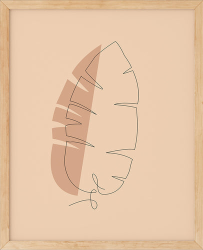 Bananblad | Line Art | Poster | Plakat | Beige | Kunst
