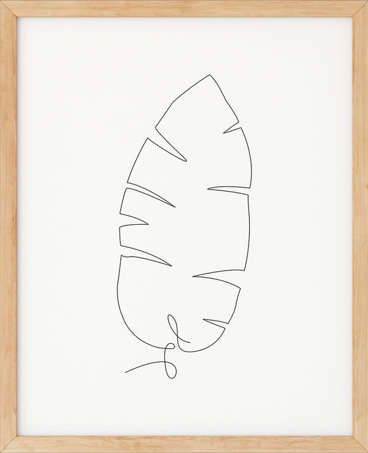 Bananblad | Line Art | Poster | Plakat | Beige | Kunst
