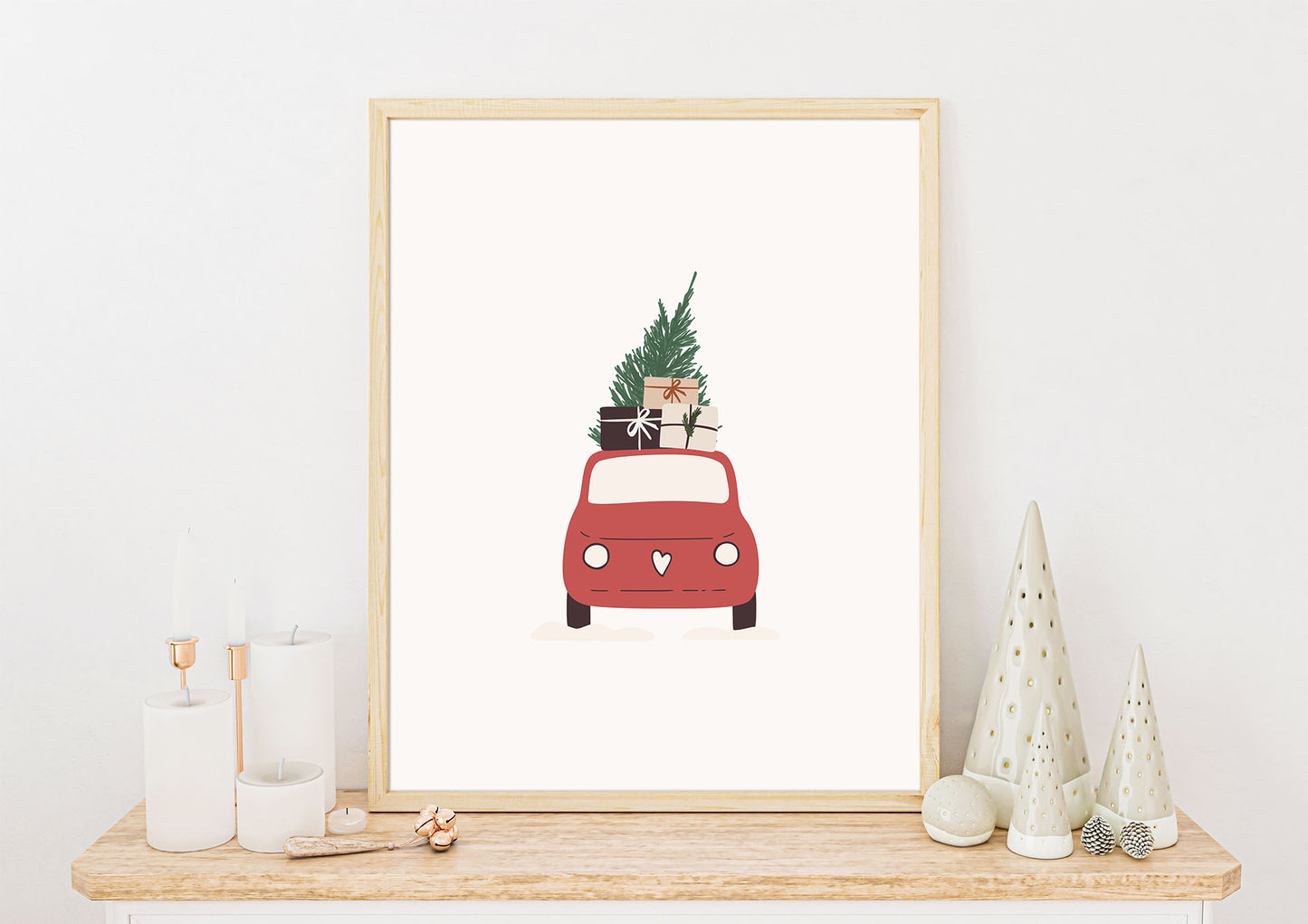 Julebil No.2 | Julepynt | Plakat | Poster | Jul | Juledekorasjon