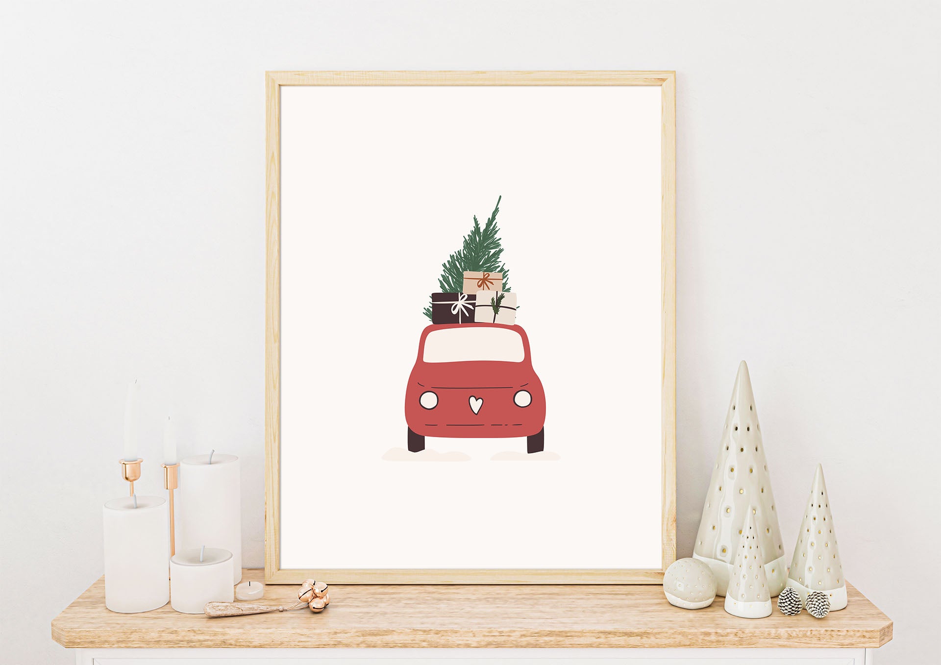 Julebil No.2 | Julepynt | Plakat | Poster | Jul | Juledekorasjon