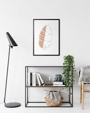 Last inn bildet i Galleri-visningsprogrammet, Bananblad | Line Art | Poster | Plakat | Beige | Kunst
