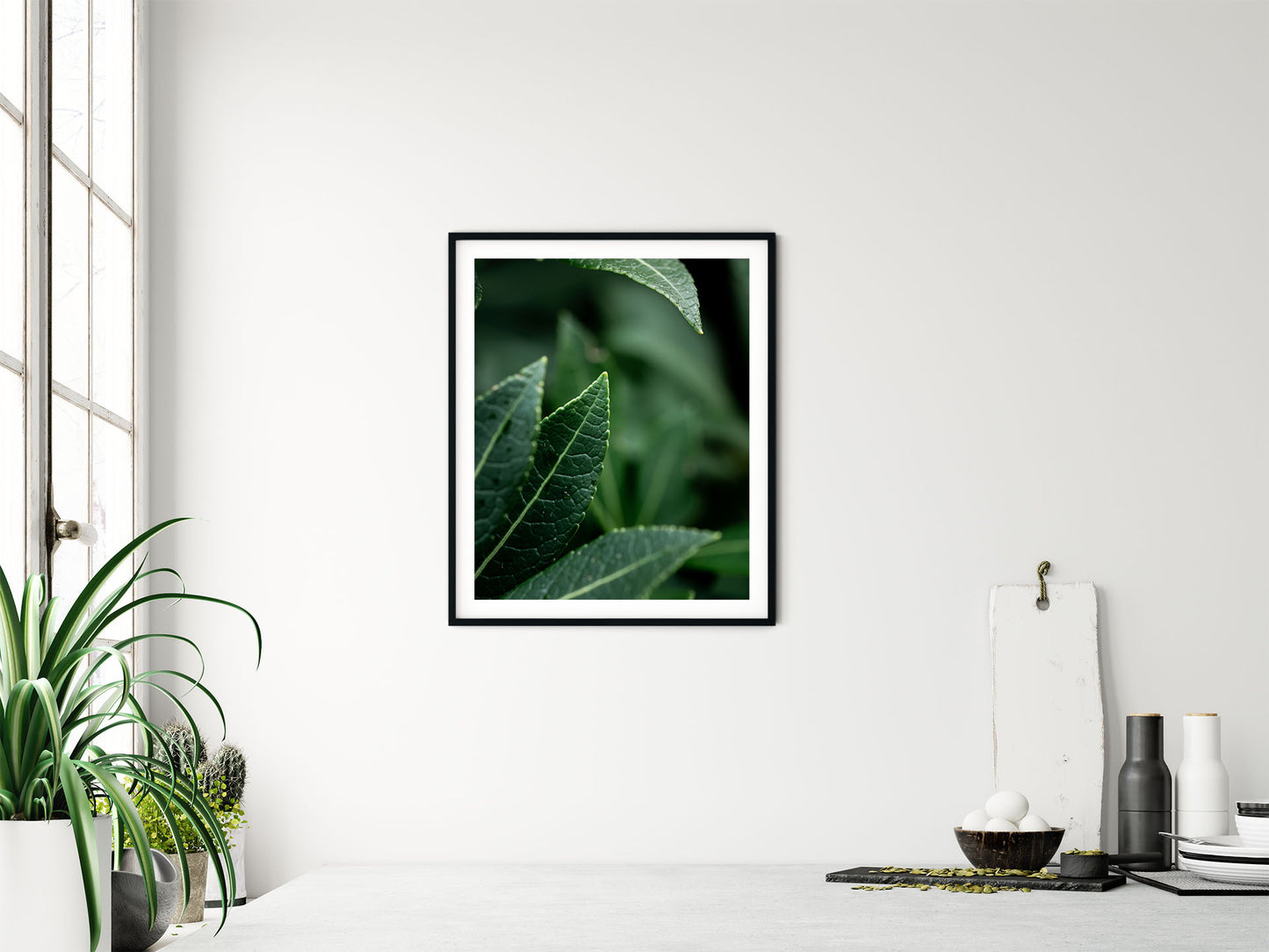 Blader nr.3 | Fotokunst | Plakat | Poster | Veggkunst | Mørkegrønn