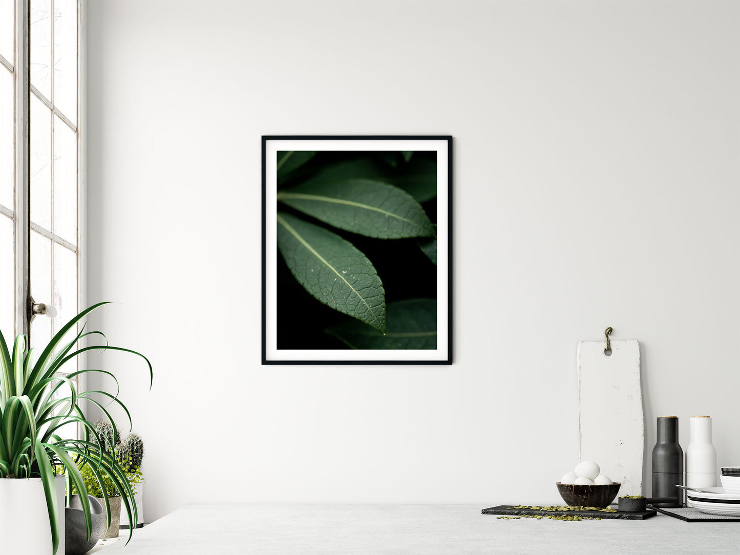 Blader nr.6 | Fotokunst | Plakat | Poster | Veggkunst | Mørkegrønn