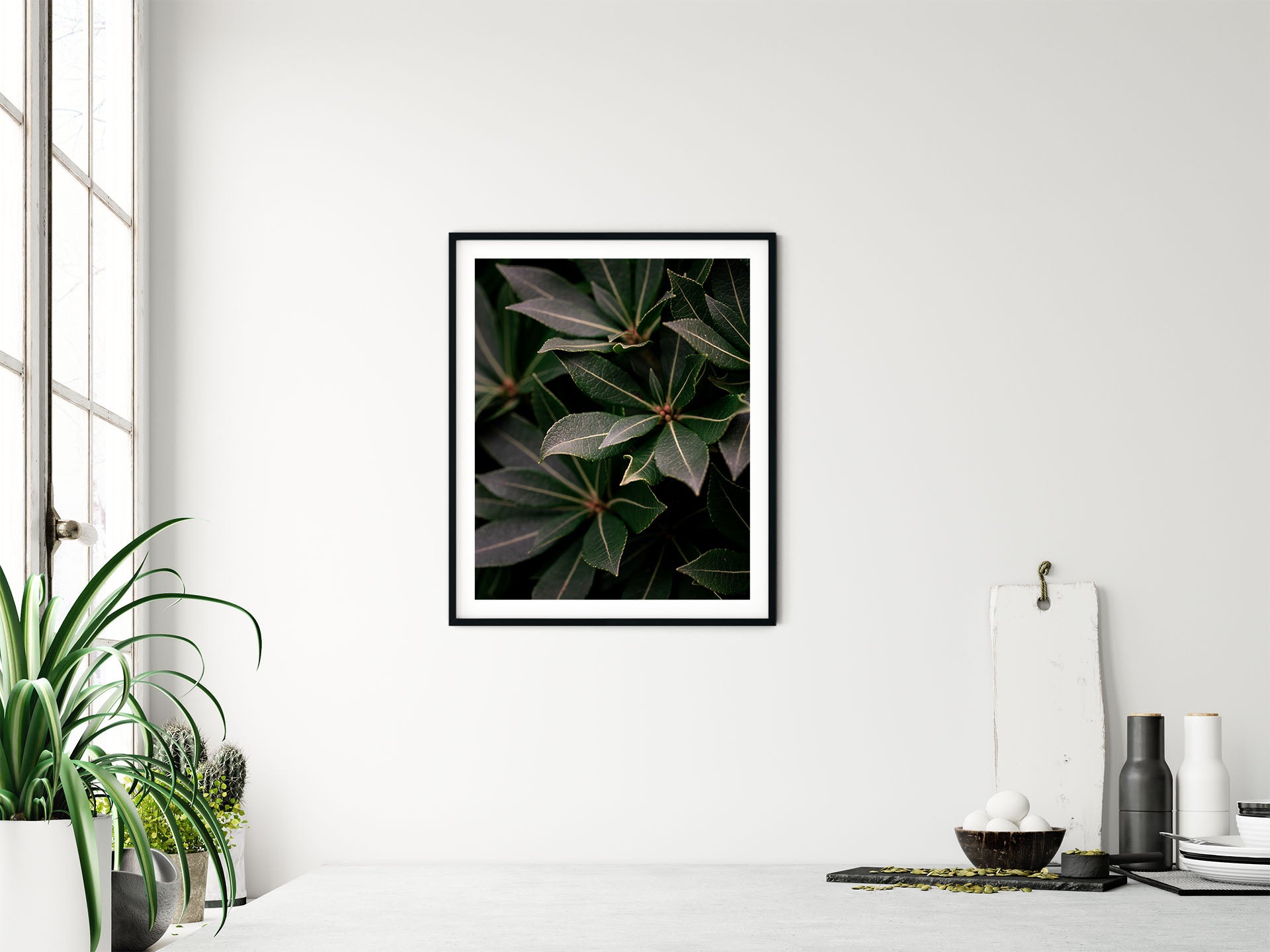 Blader nr.7 | Fotokunst | Plakat | Poster | Mørkegrønn | Veggkunst