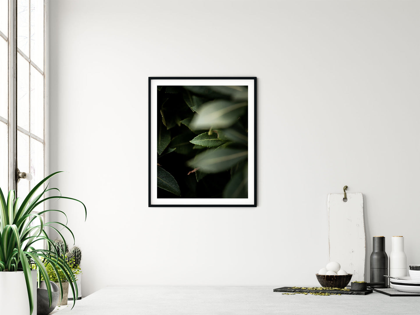 Blader nr.5 | Fotokunst | Plakat | Poster | Veggkunst | Mørkegrønn