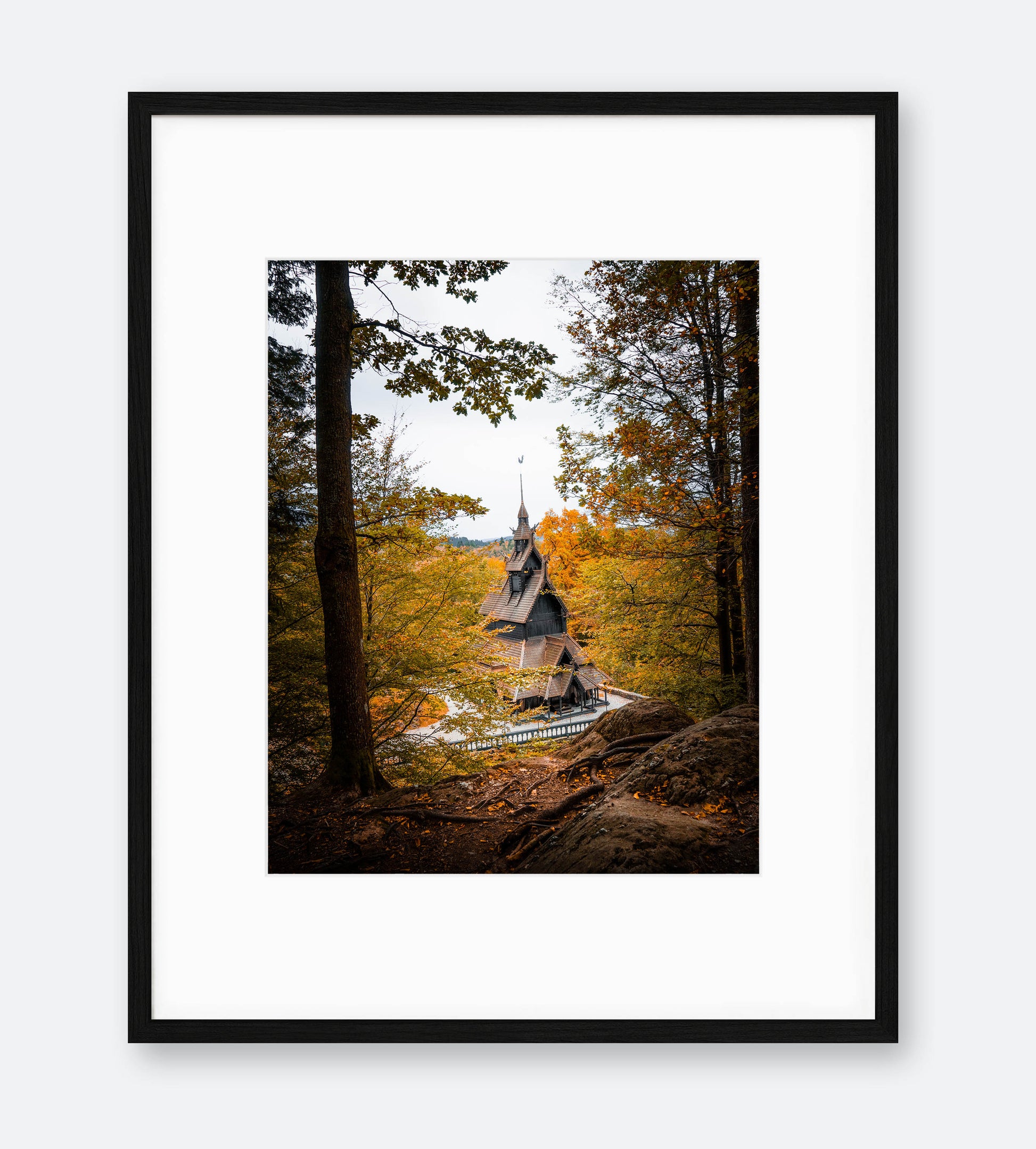 'Fantoft Stavkirke | Fotokunst | Plakat | Poster | Veggkunst