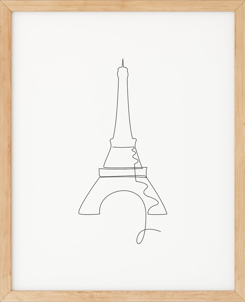 Eiffeltårnet | Line Art | Poster | Plakat | Abstrakt | Kunst | Paris | Frankrike