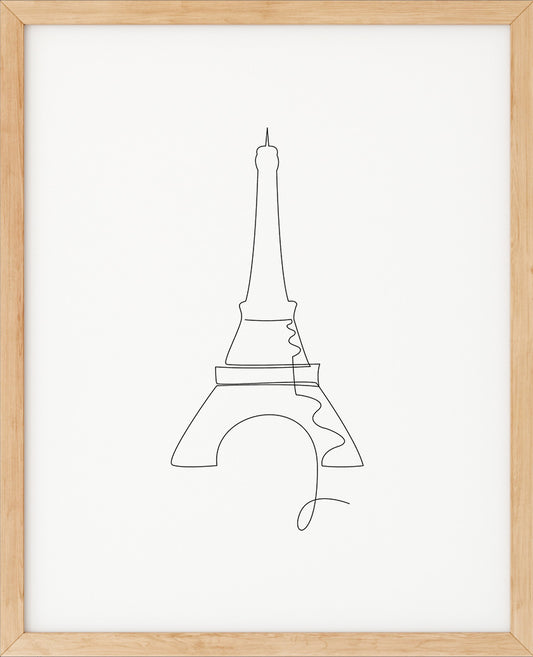 Eiffeltårnet | Line Art | Poster | Plakat | Abstrakt | Kunst | Paris | Frankrike