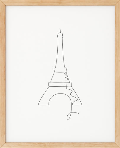 Eiffeltårnet | Line Art | Poster | Plakat | Abstrakt | Kunst | Paris | Frankrike